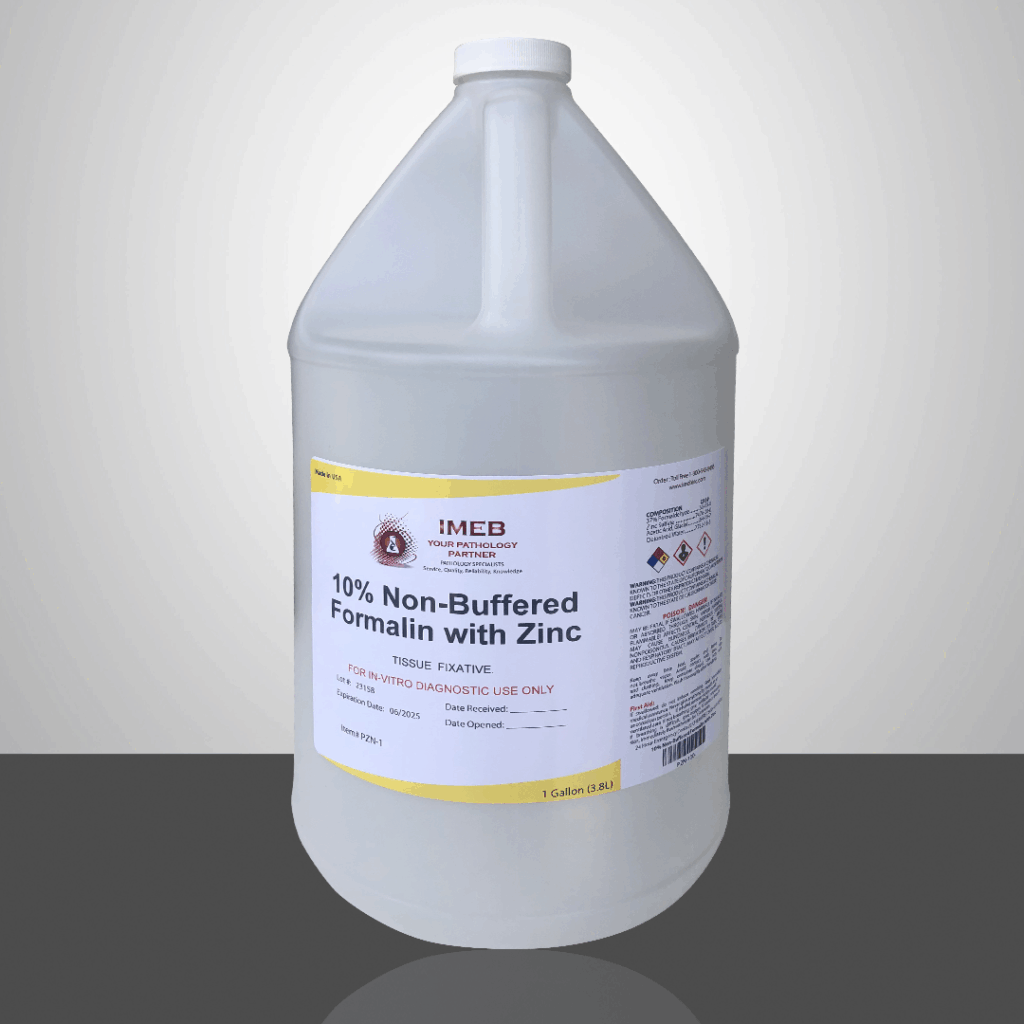 10 percent non-buffered zincon a gray background