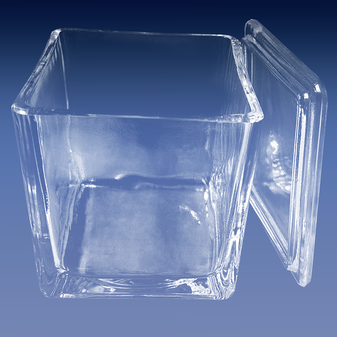 SD-30 Microscope Slide Glass Jar Holds 30 Lid Off