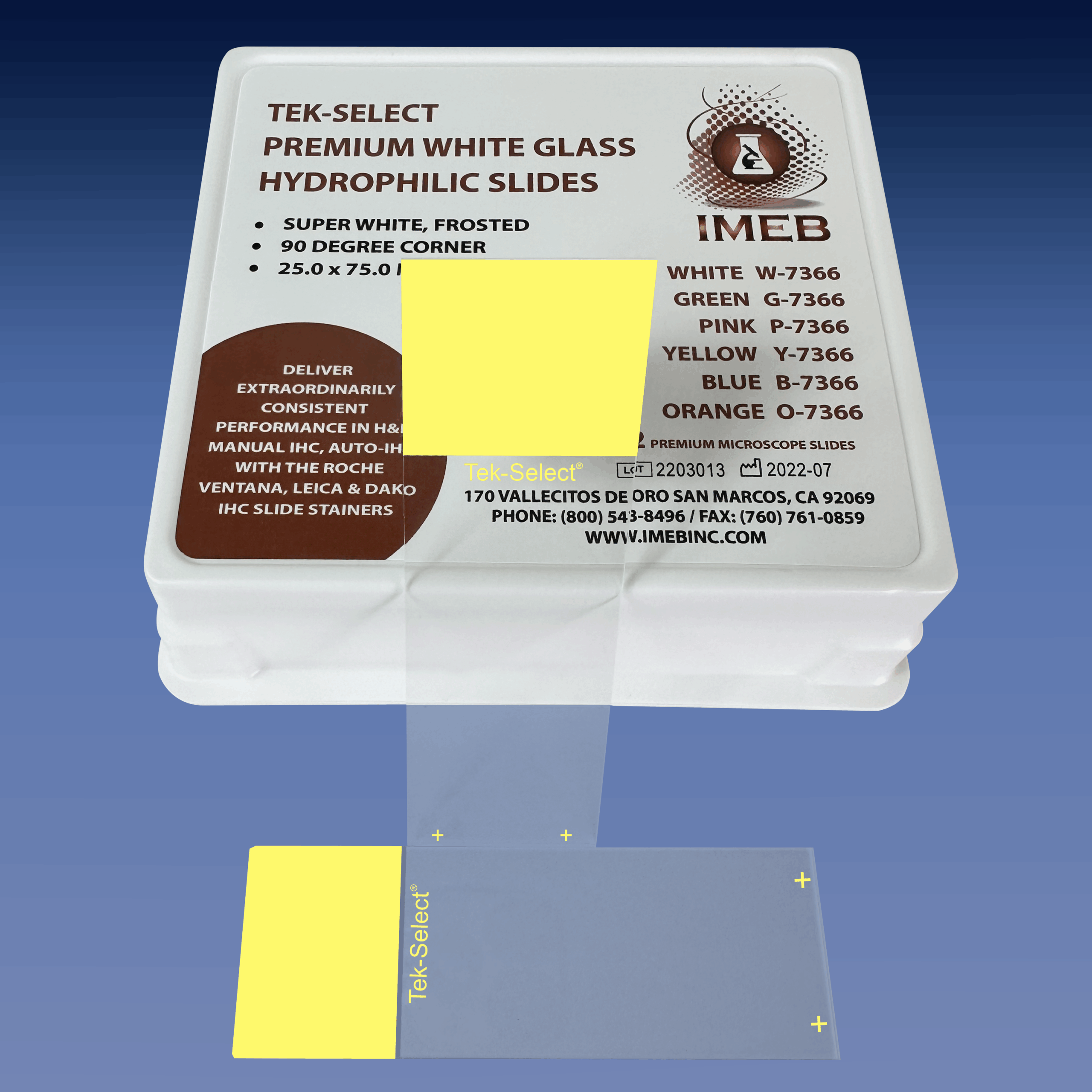 Hydrophilic Slides Yellow Y-7366