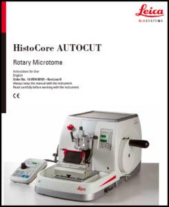 Leica HistoCore Autocut Microtome User's Manual