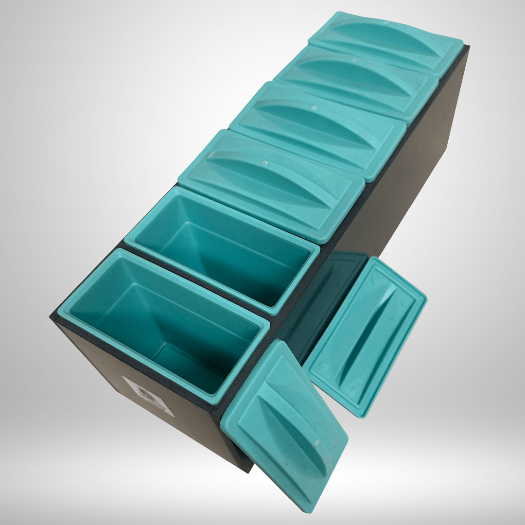 Laboratory SSS-60CK Slide Rack in dark gray color top view