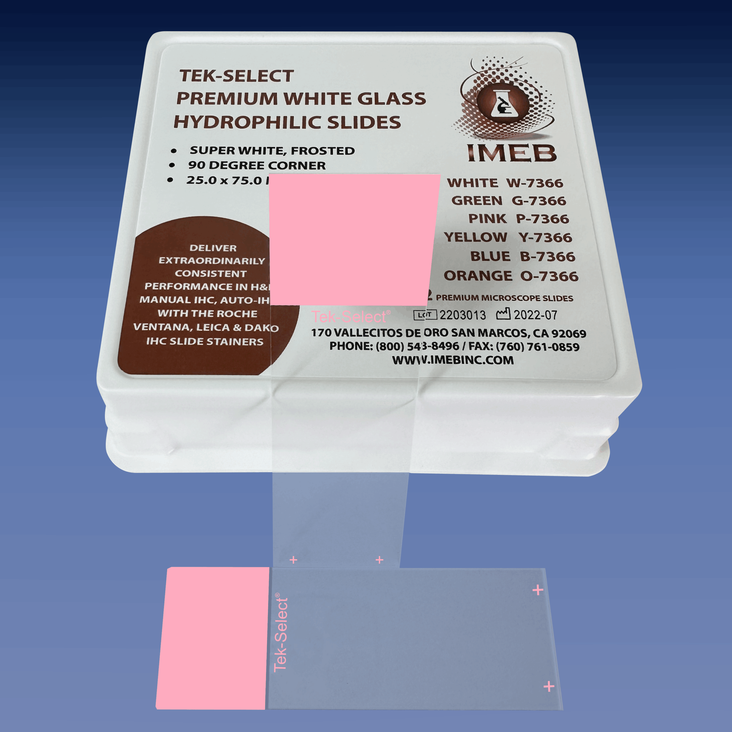 Hydrophilic Slides Pink P-7366
