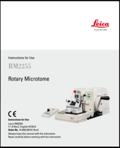 Leica RM2255 Microtome Users Manual