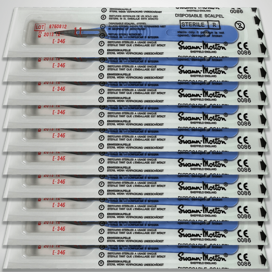 Pack of 10 Swann-Morton disposable scalpels